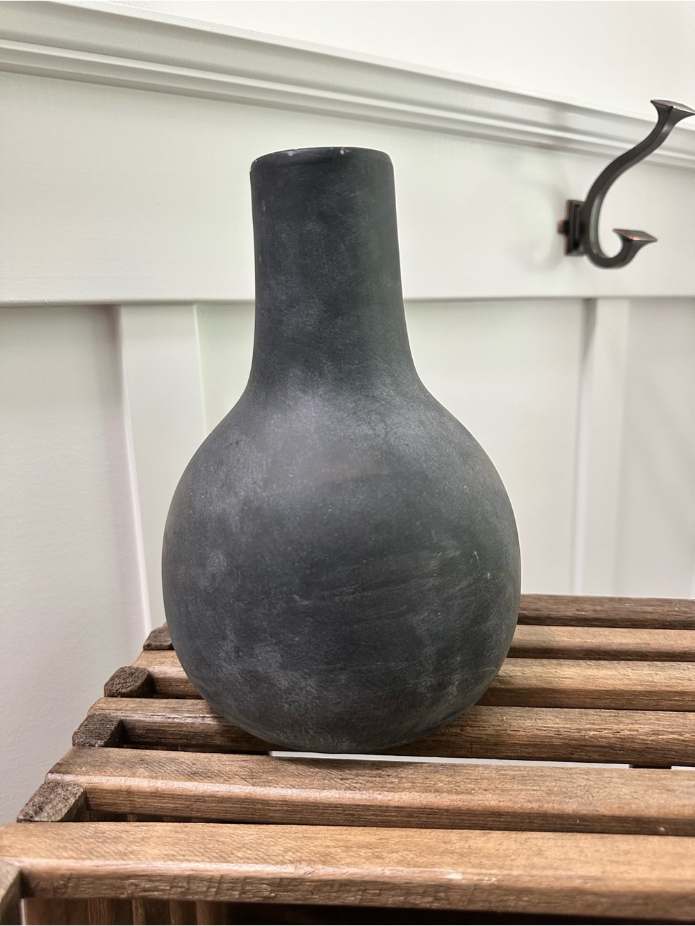 Matte Black Decorative Ceramic Vase - Home Accents Hobby Lobby 9.5 Inches Tall